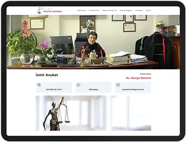 avukat raziye demirli kurumsal web tasarım çalışması