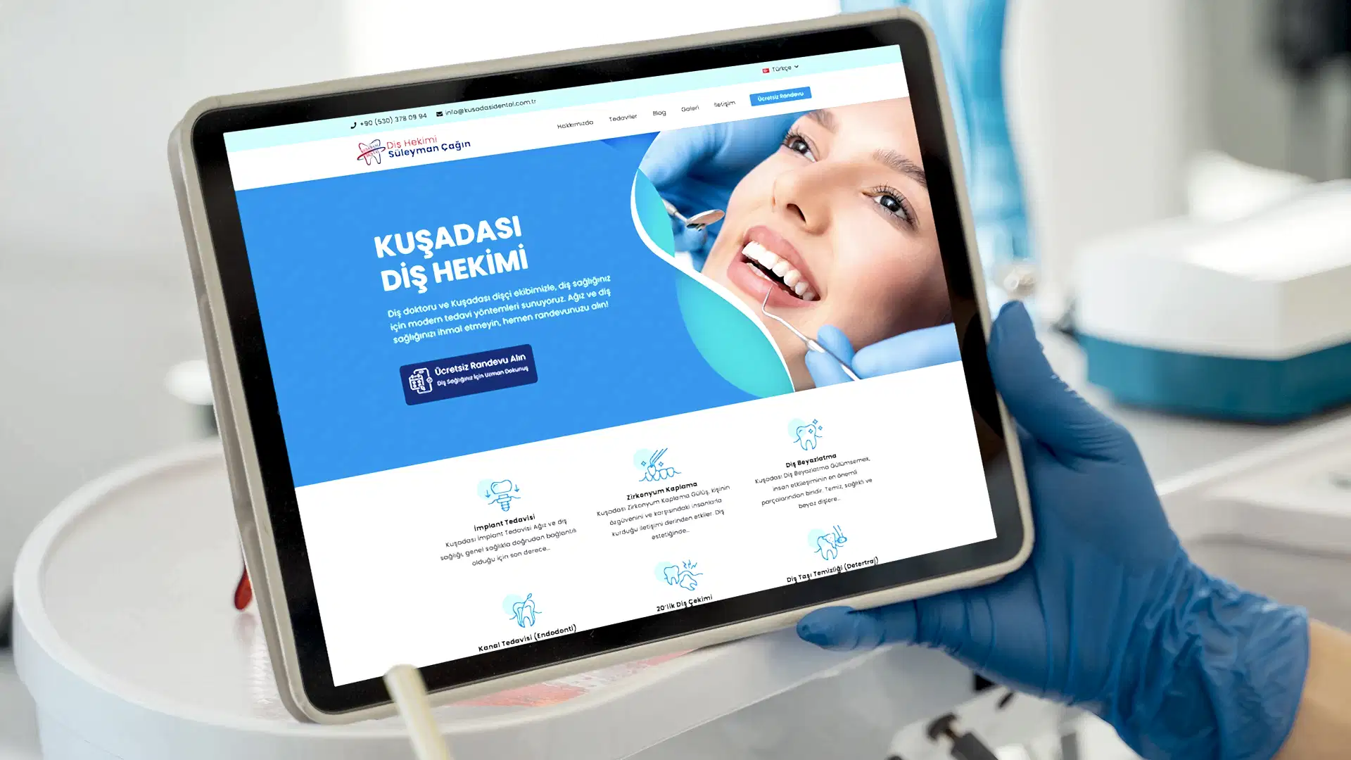 kuşadası dental web tasarım çalışması